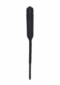 Silicone Vibrating Bullet Plug With Beaded Tip - Urethral Soundi