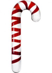 Icicles No. 59 Hand Blown Glass Massager Candy Cane