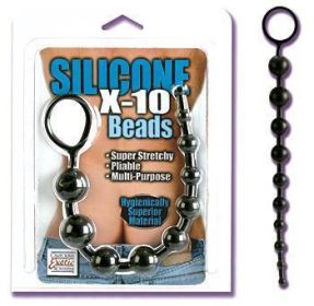 Silicone X-10 Beads - Black